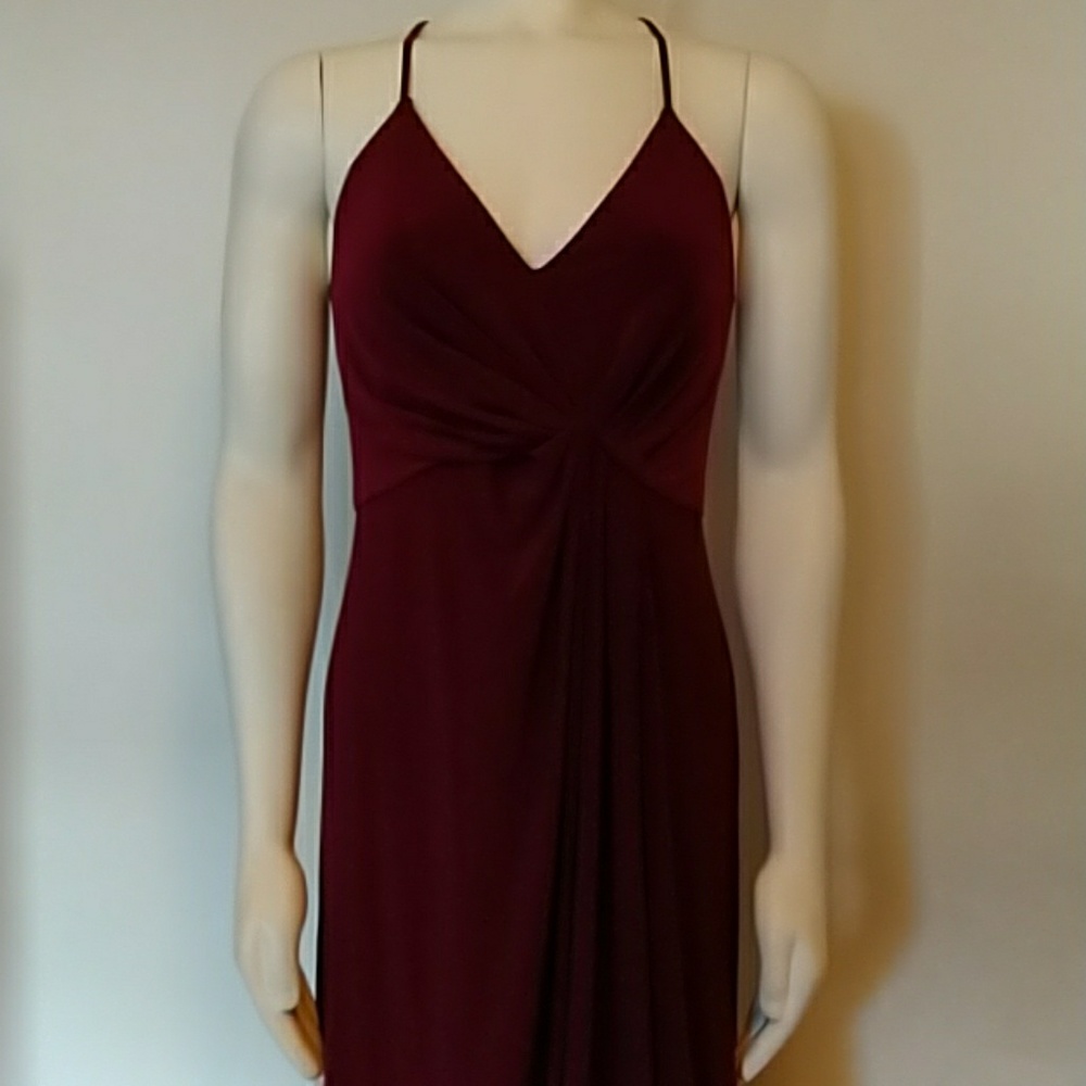 David's Bridal wine bridesmaid dress